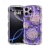 economico Cover per iPhone-telefono Custodia Per iPhone 16 Pro Max Plus 16 15 Pro Max Plus Copertura Posteriore Resistente agli urti Fiore Floreale TPU
