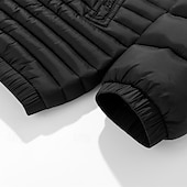 economico Piumini e parka da uomo-Per uomo Cappotto Invernale Giacca imbottita Giacca Imbottita Tasca Poliestere Vacanza Abbigliamento quotidiano Data Regolare Moda Casual Confortevole Calore Termico Inverno Blocco di colori Grigio