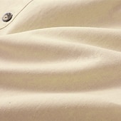 preiswerte Urlaub-Herren Hemd Leinenhemd Strandbekleidung Knopfhemd Kapuzenhemd Einfach Urlaub Lässig Schwarz Weiß Blau Grün Langarm Mit Kapuze Sommer Frühling &amp; Sommer Bekleidung Knöpfe