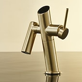 abordables Robinets de lavabo-Robinet de lavabo - Classique Nickel brossé / Électroplaqué / Finitions peintes Ensemble central Poignée unique à un trouBath Taps
