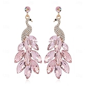 abordables Boucles d&#039;oreilles-Boucle d&#039;Oreille Créoles Le style rétro Poire Goutte ancien Mode Déclaration Des boucles d&#039;oreilles Bijoux Rose foncé / Turquoise / Rose clair Pour Mariage Soirée Fête 1 Paire