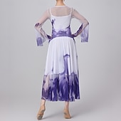 economico Abbigliamento da Pratica-Abbigliamento sportivo Gonne Stampa Giunzione Tulle Per donna Performance Allenamento Manica Lunga Alto Poliestere