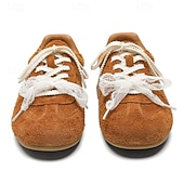 abordables Baskets-Baskets rétro à lacets en daim pour hommes, chaussures décontractées légères pour le style urbain et les tenues de week-end