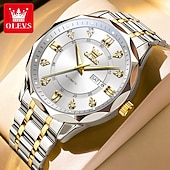 halpa Mekaaniset kellot-OLEVS 6727 Miesten Kello Alkuperäinen Ylellinen Automaattinen Mekaaninen Kello Vesitiivis Kalenteri Viikko Ruostumatonta Terästä Kello