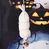 economico Novità-Decorazione di Halloween con mummia appesa - horror invertito con occhi rossi luminosi in tessuto, alimentata a batteria (escluse le batterie AA), ideale per case horror e decorazioni per festival.