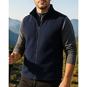 preiswerte Fleece &amp; 3 in 1 Jacken-Herren Fleeceweste Ärmellos Weste Außen Thermowarm Winter Vollreißverschluss Polyester Schwarz Armeegrün Rot Jagd Angeln Klettern