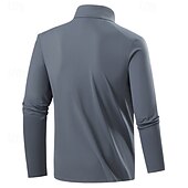 economico Cime-Per uomo Camicia da escursionismo cima dell&#039;escursionismo Maglietta con cerniera a un quarto Manica Lunga Collo alla coreana Top Esterno Protezione Solare UV Asciugatura Rapida Traspirante Nylon