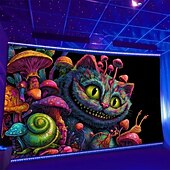 preiswerte Wandteppiche-Tapisserie Decke Wandbehänge Pilz Katze Monster Tier Psychedelisch Mystiker Schlafzimmer Wohnzimmer Wohnheim Wohndeko