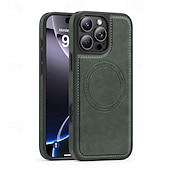 Недорогие Чехлы для iPhone-телефон Кейс для Назначение iPhone 17 Pro Max 17 Air i16 15 14 Pro Max Plus 16e 13 Pro Max Кейс на заднюю панель Магнитный Защита от удара Ретро ТПУ Кожа PU