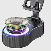 baratos Luzes decorativas-Suporte para celular com alto-falante bluetooth sem fio, alto-falante de indução com som surround hd para casa e exterior, compatível com iphone/ipad/samsung galaxy