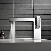 abordables Robinets de lavabo-Robinet de lavabo - Cascade Électroplaqué Ensemble central Poignée unique à un trouBath Taps