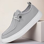 economico Scarpe Casual con Lacci-Per uomo Scarpe Casual Camminata Casual Tessuto Confortevole Antiscivolo Traspirante Allacciatura Nero Bianco Grigio Primavera Autunno Inverno