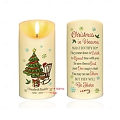 economico Regalo commemorativo-Candela commemorativa a LED personalizzata con testo personalizzato, regali di Natale per la perdita di una persona cara, elegante luce ricordo per la camera da letto, decorazione per la casa, espositore omaggio