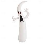 olcso Halloween szabadtéren-1 db 2,96 m / 9,71 láb halloweeni szellem rgb led lámpával pvc felfújható levegő modell aaa elemes távirányítóval kültéri udvari gyep kerti parti halloween fesztivál hangulat dekorációs világítás