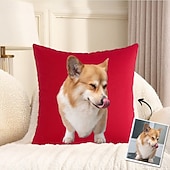 abordables Têxteis Personalizados-Personalized Photo Pillow Case  Custom Throw Pillow Cover Gift for Pet Lovers Friends and Family Perfect for Home Sofa and Bedroom Decoration