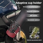 billiga Lagringsställ-självjusterande mugghållare 360 graders roterbar autolåsande självjusterande bilmugghållare universal cykel motorcykel vattenflaskhållare verktygsfri installation för cyklar, motorcyklar, barnvagnar