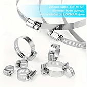 economico arti, mestieri e cucito-20 morsetti per tubi a vite senza fine in acciaio inossidabile – regolabili da 1/4&quot; a 1-1/8&quot; (6-29 mm), fascette metalliche resistenti per tubi flessibili del radiatore, tubi e linee del carburante