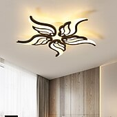 baratos Luzes de teto reguláveis-3-luz 5-luz 60/67/79/78/88/98 cm Regulável Design de Cluster Luzes de Tecto Metal Acrílico Multi Camadas Estilo Artístico Estilo Moderno Acabamentos Pintados Preto LED Moderno 110-120V 220-240V