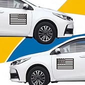 Недорогие События и вечеринки-2 магнита на автомобиль с флагом США, водонепроницаемые полые наклейки на автомобиль с американским флагом, устойчивые к воздействию солнца магнитные эмблемы для кузова автомобиля, задней двери слева