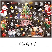 お買い得  ステッカー-クリスマスの窓用ウォールステッカー、スノーフレークの窓用ステッカー、跡が残らない取り外し可能なクリスマスデコレーション、ホリデー気分を盛り上げるデコレーション