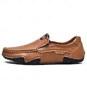halpa Miesten loaferit ja nauhattomat kengät-Miesten ruskeat slip-on-mokkasiinit ajokengät – joustavat ja rennot loaferit viikonloppumatkoille, työmatkoille ja kesäretkille