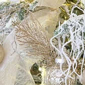 economico Corone, Ghirlande &amp; Decorazioni-24 steli artificiali per alberi di Natale – decorazioni scintillanti con rami di pino, steli scintillanti per alberi di Natale, piccole composizioni floreali in vaso, decorazioni per feste, matrimoni