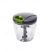 economico Utensili frutta e verdura-robot da cucina manuale, tritatutto per verdure con lame in acciaio inox, tritatutto portatile a mano con filo, taglia-aglio, taglia-cipolla per verdure, zenzero, frutta, noci, erbe aromatiche