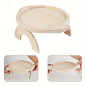 abordables Suministros para el hogar-Mesa con reposabrazos para sofá estable, 1 bandeja con clip para mesa con reposabrazos, fija automáticamente la superficie de la mesa, perfecta para espacios pequeños, un gran regalo para familiares y