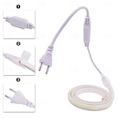 זול חוט נורות לד-רצועת לד COB 220V 1 מטר, 2 מטר, 5 מטר, 288 נוריות/מטר, מנורה גמישה עמידה למים, 3000k, 4000k, 6000k, איכות גבוהה, עיצוב פנים וחיצוני