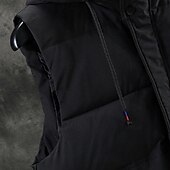 levne Pánská péřová vesta-Pánské Puffer Vesta Kamizelka Vesta Dovolená Denní Rande Módní Na běžné nošení Zima Kapsy Polyester Zahřívací Pohodlné Pevná barva Kamuflážní barva Zip Kapuce Běžný Černá Tmavě šedá Béžová Šedá Vesta