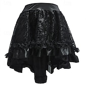 halpa Pohjat-Retro / vintage Punk &amp; goottilainen Steampunk Hameet Gootti tyttö Rimpsu Naamiaispuku Naisten Fantasia Steampunk Naamiaiset Rento / arki Aikuiset Hame