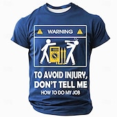 お買い得  メンズおもしろTシャツ-男性の面白い電気技師Tシャツ | 怪我を避けるために、私の仕事のやり方を教えないでくださいグラフィックTシャツ