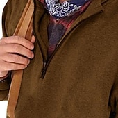 abordables Sudaderas Básicas_-Hombre Sudadera Sudadera Con Capucha Pull-over Sudadera con un cuarto de cremallera Albaricoque Negro Blanco Amarillo Verde Ejército Cuello Mao Plano Retazos Deporte Casual Diario Ropa de calle