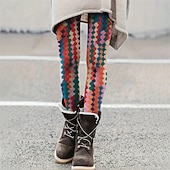 economico -Per donna Pantaloni Leggings Leggings comodi Streetwear Casual Lunghezza intera Vita Alta Grafico Elastico in vita Stampato Traspirabilità Confortevole Elasticizzato Vacanza Streetwear Abbigliamento