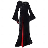 abordables Disfraces de mujer-Horror gótico Academia oscura Vestidos Disfraz Vestido llamativo Cosplay for Mujer Adultos Víspera de Todos los Santos Carnaval Rendimiento Fiesta Disfraces educativos