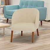 baratos Cobertura de Sofa-capa decorativa para cadeira com grade 5x5 e encosto alado - capa elástica para cadeiras de jantar ou de destaque