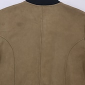 economico Giacche in Suede Sintetico-Per uomo Giubbotto bomber Giacca Casual Giacca in camoscio Vacanza Quotidiano Caldo Tasca Autunno Inverno Semplice Moda Classico Collo alla coreana Regolare Nero Rosso Blu marino Marrone Verde Giacca