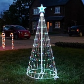 economico luci di Natale all&#039;aperto-spettacolo di luci natalizie animate a LED multicolori per esterni/interni, spettacolo di luci a LED con albero di Natale, luci a stringa a LED, decorazione da giardino