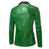levne Pánské klasické blejzry-Pánské Blejzr Obchod Koktejlový večírek Svatebnívečírek Módní Na běžné nošení Jaro Podzim Polyester Bez vzoru Kapsy Knoflíky Pohodlné Jednořadé Blejzr Stříbrná Černá Rubínově červená Královská modř