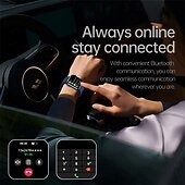 baratos Smartwatch-iMosi TK50 Relógio inteligente 1.72 polegada Relógio inteligente Bluetooth Monitoramento de temperatura Podômetro Aviso de Chamada Compatível com Android iOS Feminino Masculino Chamadas com Mão Livre