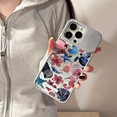 お買い得  iPhone用ケース-電話 ケース 用途 iPhone 16 15 14 Pro Max Plus 13 Pro Max バックカバー 耐衝撃 花 PC