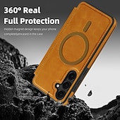 economico Cover Samsung-telefono Custodia Per Samsung Galaxy S25 Ultra S24 Plus S23 Ultra Plus S22 Ultra Copertura Posteriore Magnetico Slot per Carte Resistente agli urti Retrò TPU Pelle PU