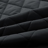 economico Piumini e parka da uomo-Per uomo Cappotto Invernale Giacca trapuntata Parka Tasca Poliestere Vacanza Abbigliamento quotidiano Data Regolare Moda Casual Confortevole Calore Termico Inverno Colore Solido / Tinta Unita Nero