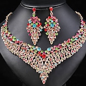 abordables Parures de Bijoux-Parure de bijoux 2 Chrome 1 Collier Boucles d&#039;oreilles Femmes Élégant ancien Mode Le style rétro Classique Parure de Bijoux Pour Mariage Soirée robe demoiselle d honneur