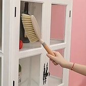 economico Articoli per la casa-set scopa e paletta con manico in legno, kit di pulizia compatto per divani, tavoli e piccoli spazi