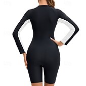 abordables Lycra de surf-Femmes Maillot de bain Maillot Anti UV Protection Solaire UV UPF50+ manche longue Maillot de Bain Zip Up Natation Surf Patchwork Été Printemps Automne