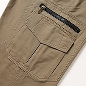  Herren Cargo-Hosen Hose Knöpfe Mehrere Taschen Einfach tragbar Outdoor Täglich Campen und Wandern Mode Klassisch Schwarz Gelb