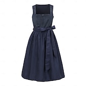 abordables Dirndl-Oktoberfest Dress Dirndl Trachtenkleider Maid Bavarian German Wiesn Women's Traditional Style Cloth Without Blouse