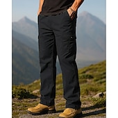 preiswerte Unterteile-Herren Cargohosen Wanderhosen Frühling Herbst Außen Normale Passform Wasserdicht Winddicht Unterteile Tasche Schwarz Armeegrün Baumwolle Camping / Wandern Laufen S M L XL XXL