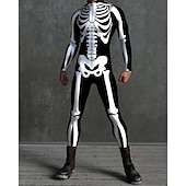 levne Potisk-Vzorované obleky Zentai Cosplay kostým Bodýčko Potisk Karnevalový kostým Oblek na celé tělo Pánské Dámské Chlapecké Sexy kostým předvečer Všech svatých Kostým pro Výkon Párty Plesová maškaráda Dětsk